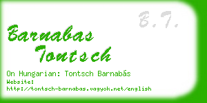 barnabas tontsch business card